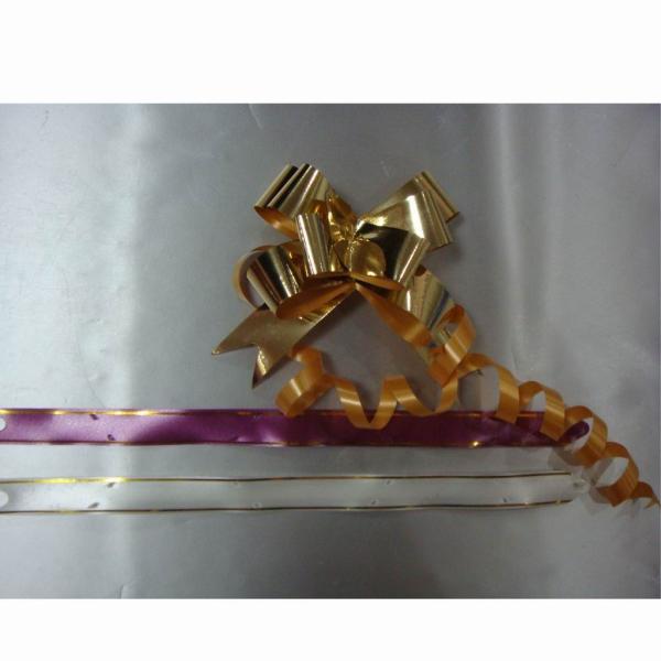 12mm mini glod thread plastic small pull bows for jewelry packing