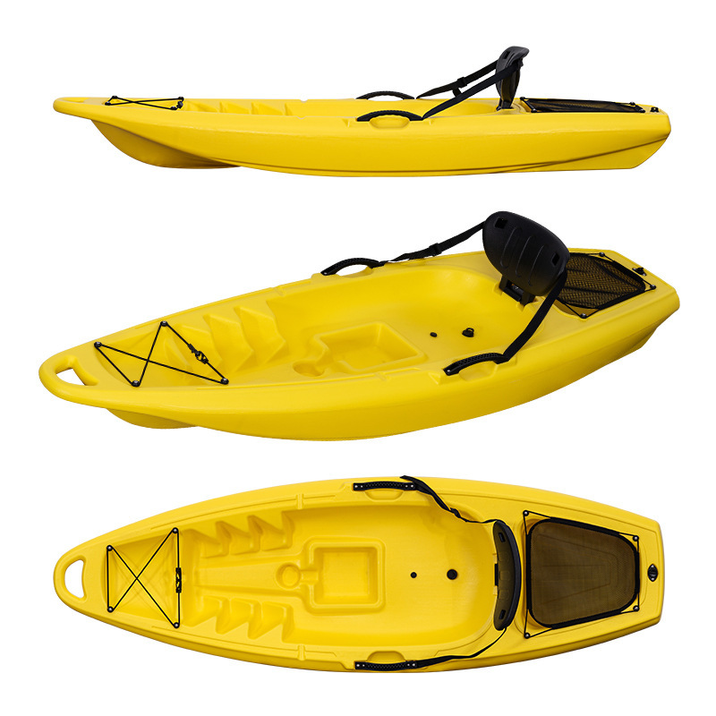 Cross-border HDPE Plastic Children's Fishing Kayak Blow Molded Hard Boat Under 2m Length 55L Capacity 1-Person