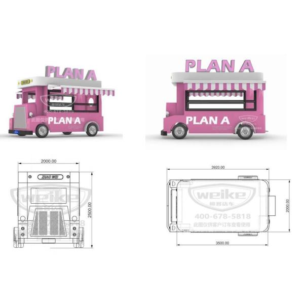 110V-380V Food Trucks Electric Mobile Food Cart Hotels