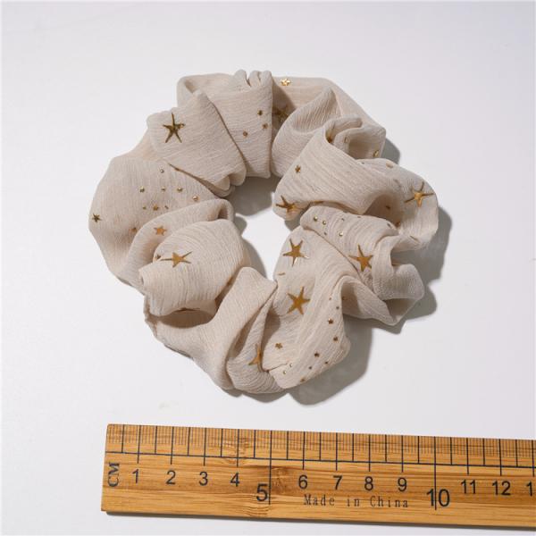 Stars Chiffon large colon headdress Ins women girls sweet plate release circle Korea scrunchie wholesale
