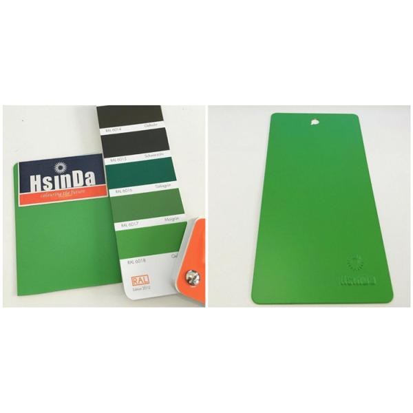 Green Matt Finish Epoxy Powder Coating , Indoor Heat Resistant Powder Coat