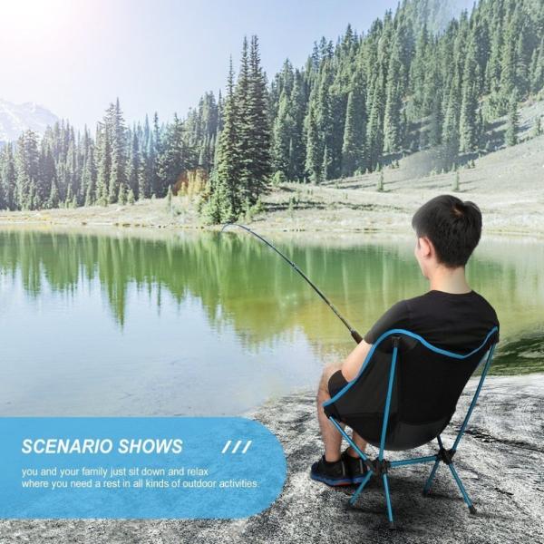 Wholesale Custom OEM Compact Portable Lightweight BBQ Fishing Beach Foldable Moon Outdoor Folding Camping Chair