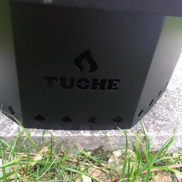 Outdoor Smokeless Wood Fire Pit Stainless Steel 15 Inch Double Flame Fire Pit