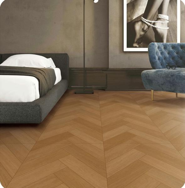 AAA Grade Wood Look Porcelain Tile 600x1200mm Brown Clay