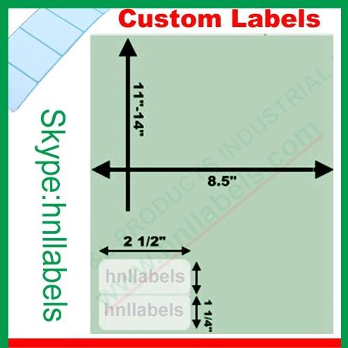 Integrated Labels USA Version Type9 2.5*1.25 2Up Laser Sheet