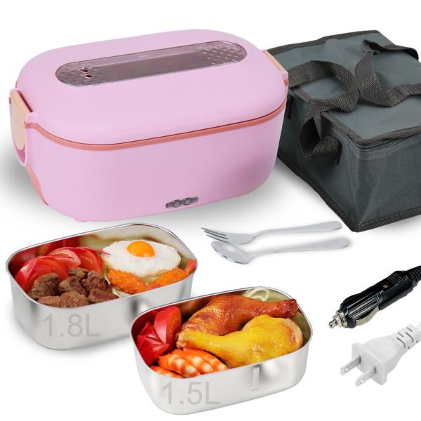 1.5L boîte de déjeuner électrique pour les repas rapides et sains Boîte de déjeuner 80W avec sac