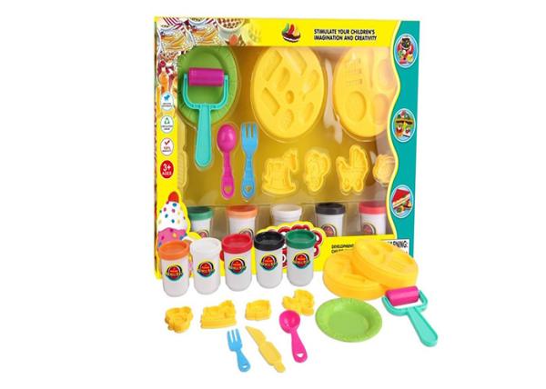 Educational DIY Modeling Play Dough Arts And Crafts Toys Set 5 Colors W / Tools Age 3