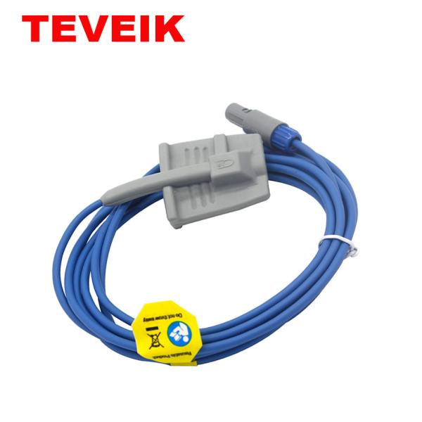 TPU Adult Finger Reusable Spo2 Sensor For Edan Patient Monitor Redel 8 Pin spo2 probe