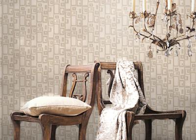 Removable Non-woven Vintage Style Living Room Wallpaper With Geometric Pattern,Anti-static
