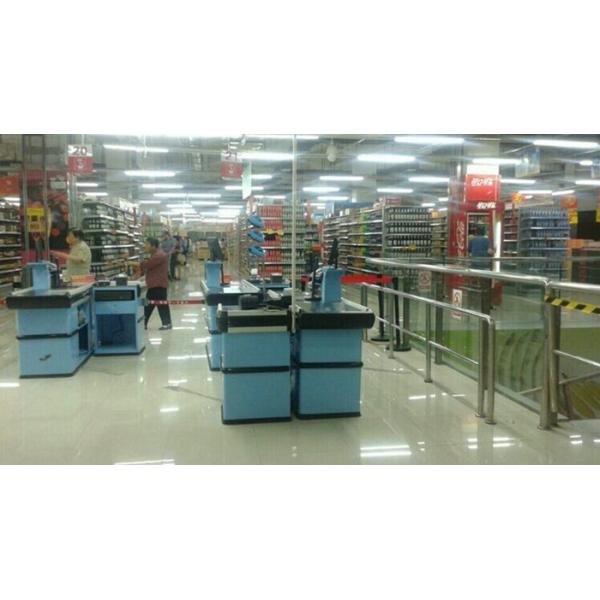 Steel Backplane Style Single / Double Sided Store Supermarket Shelf Wall Rack