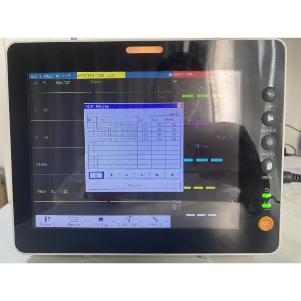 ECG ICU Multi-Parameter Patient Portable Monitor Hospital Equipment with Electric Power Source Made of Plastic Includes Bracket