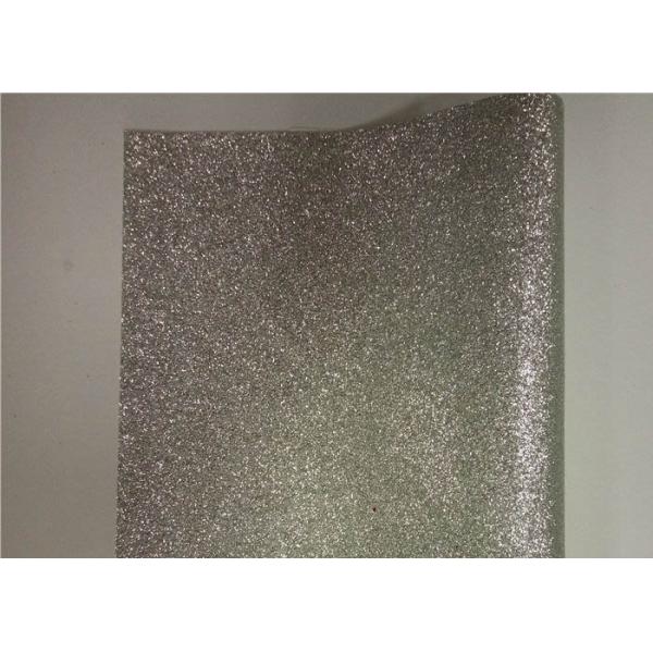Bedroom Wallpaper PU Material Silver Glitter Fabric For Living Room Home Decor