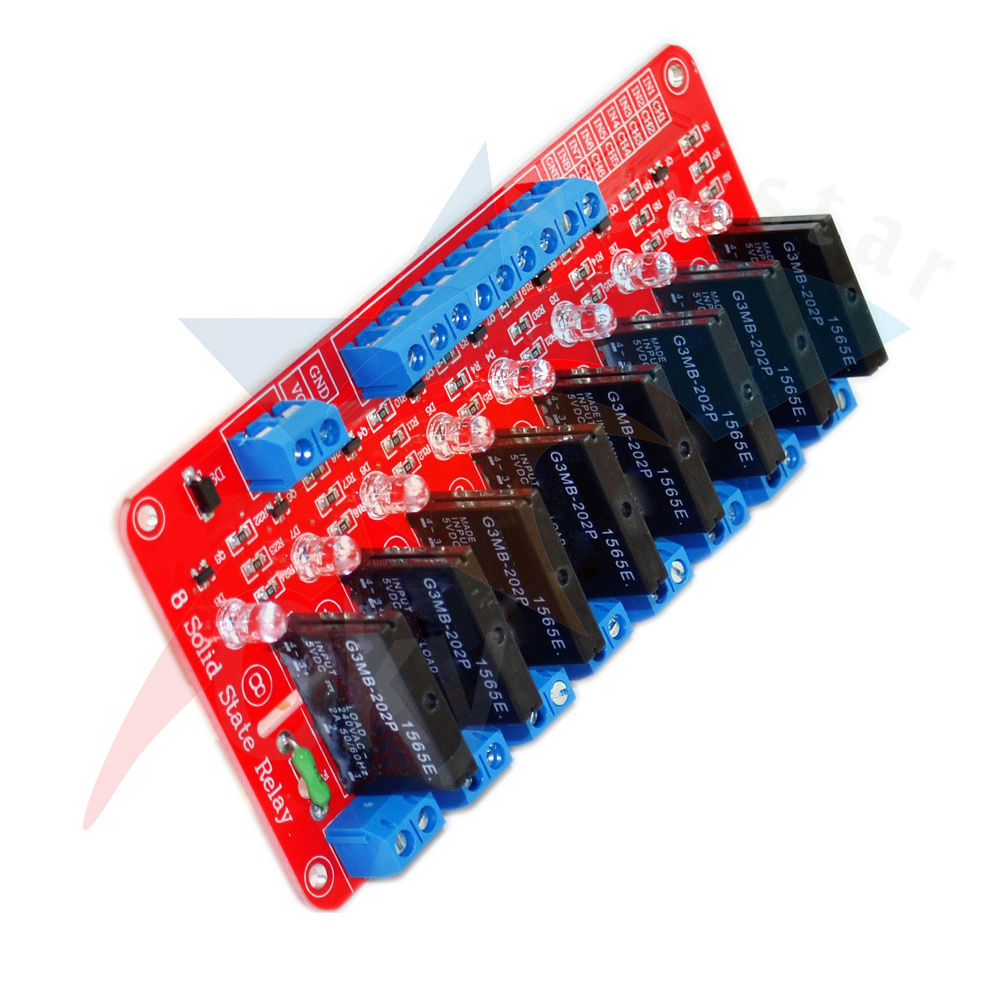 Экран полупроводникового реле Сср Arduino 8 каналов с низшим уровнем