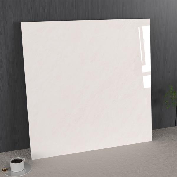 Beige 1mx1m Porcelain Glazed Polished Tiles For Bedroom and Kitchen Room Scratch-resistance