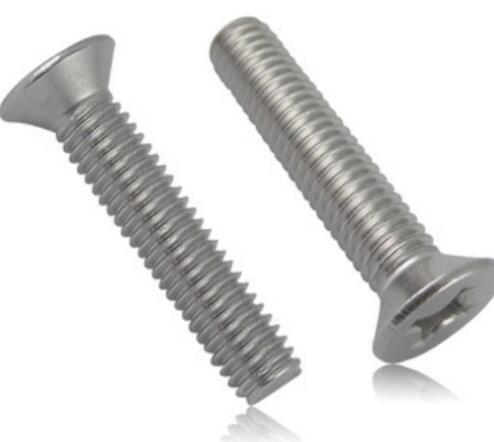 DIN965 cross recessed countersunk head Screws Inch Cross Metric Cross stainless steel