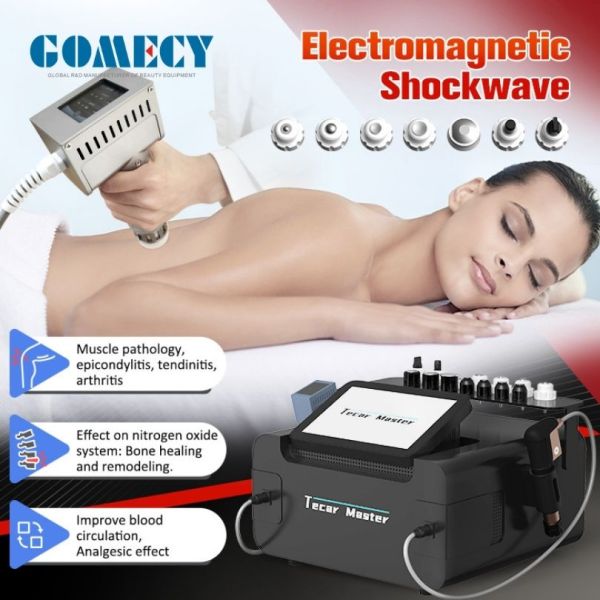 Shockwave Therapy Machine with Dual Handle Design for Targeted Treatment of Knee Pain Cellulite and Soft Tissue Injuries