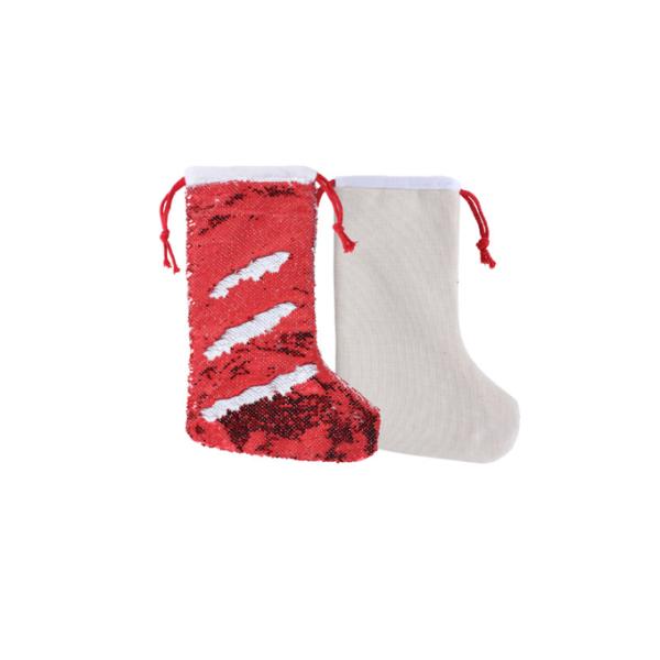 OEM Custom Sublimation Sequin Christmas Stocking Blanks Sublimation Christmas Decorations