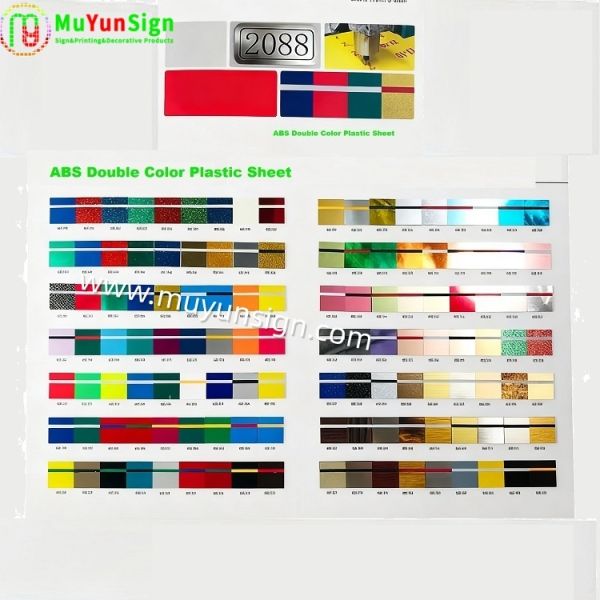 CNC Laser Signage Thermoplastic ABS Sheet Multi Color Impact Resistant