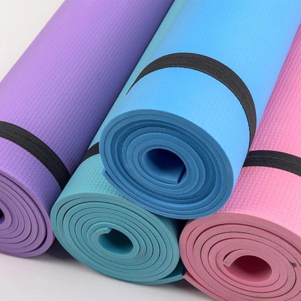 Indoor Exercise Fitness Yoga Mat EVA Foam Yoga Mat 4MM Thick Non Slip Thick Exercise Mats