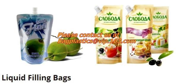 Gallon Liter Plastic Flasks Liquor Cruise Pouches Reusable Liquid Spout Bags Transparent Drinking Pouch