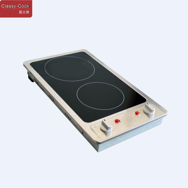 12 In. Knob Control Timer Stainless Steel Shell Ceramic Radiant Electric Cooktop