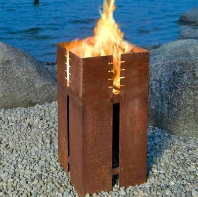 Fogo de aço Pit And Grill de Corten do quadrado decorativo