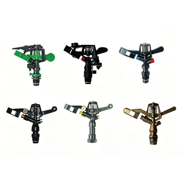 360° Adjustable Brass Impact Sprinkler System | Large Flow Anti-Clog For Farm & Mining