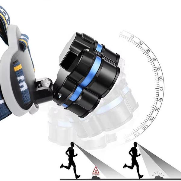 7LED Strong Headlight Far-reaching Searchlight USB Charging Outdoor Headlight Camping Night Fishing COB Red Headlight