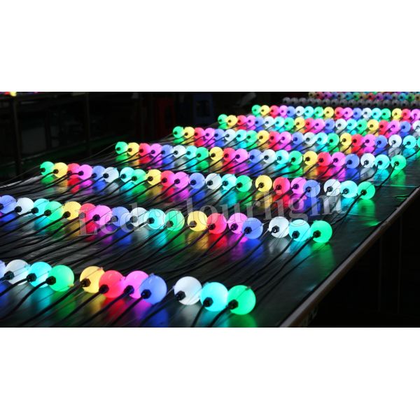 DMX512 UCS2904 RGBW DC24V LED Pixel Ball Light with Steel Wire Ropes
