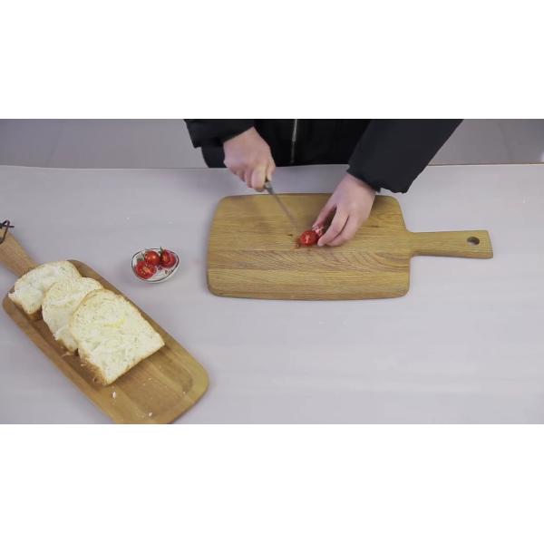 Разделочная доска органической бамбуковой акации деревянная с ручкой