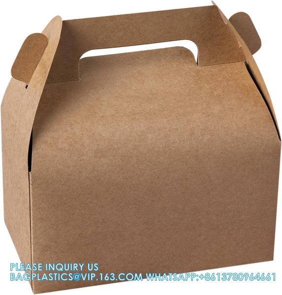 Brown Goodies Boxes Dessert/ Treat/ Gable/ Kraft Party Favor Boxes, Popcorn,Toys,Baby Showers,Birthday