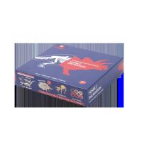 Boîte de rangement de jeux de société rectangulaire personnalisable avec un design moderne et une fermeture irrégulière