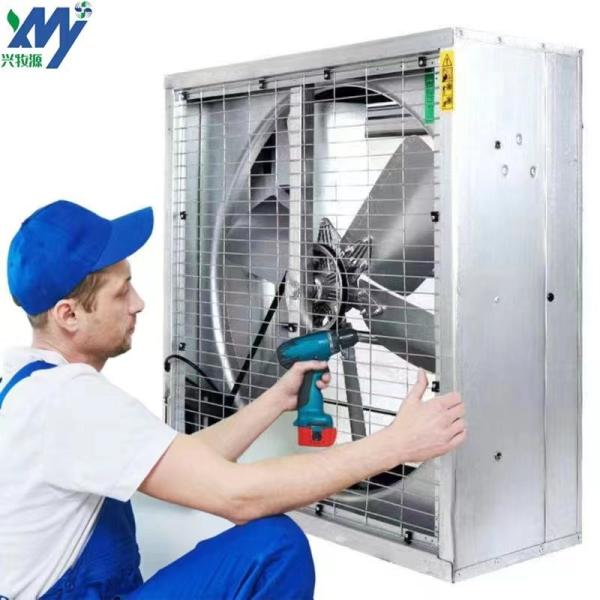 Poultry Farm Wall Fan Louvered Box Ventilation Fan Hammer Exhaust Fan for Greenhouse/Chicken House/Workshop Fan for Sale