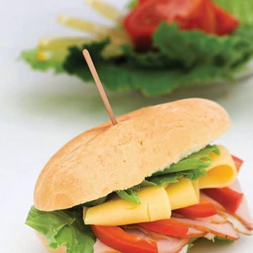 Natural 3.5 Inch Disposable Royal Wooden Sandwich Pick Burger Sticker For Food Eating