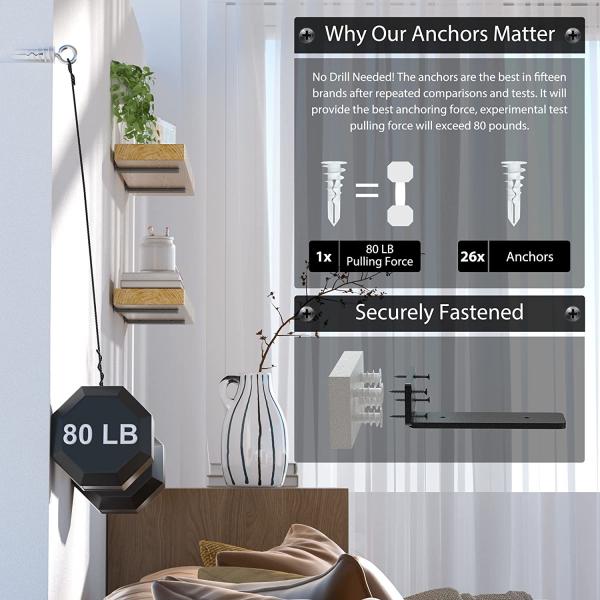 Prateleiras de parede Solução de armazenamento 6 polegadas Prateleira decorativa em estilo industrial