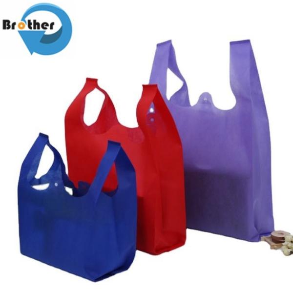 Cheap Price Emboss Non Woven Advertisement Bag Big Size PP Non Woven Shopping T-Shirt Bags for Supermarket