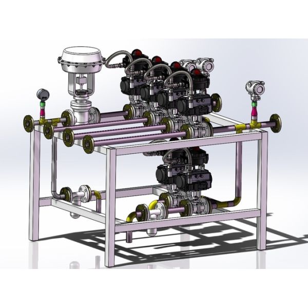 Pneumatic Driving Mode Valve Skid Unit with ANSI CLASS 150-900 Pressure and Floating Ball Valve for Industrial Usage