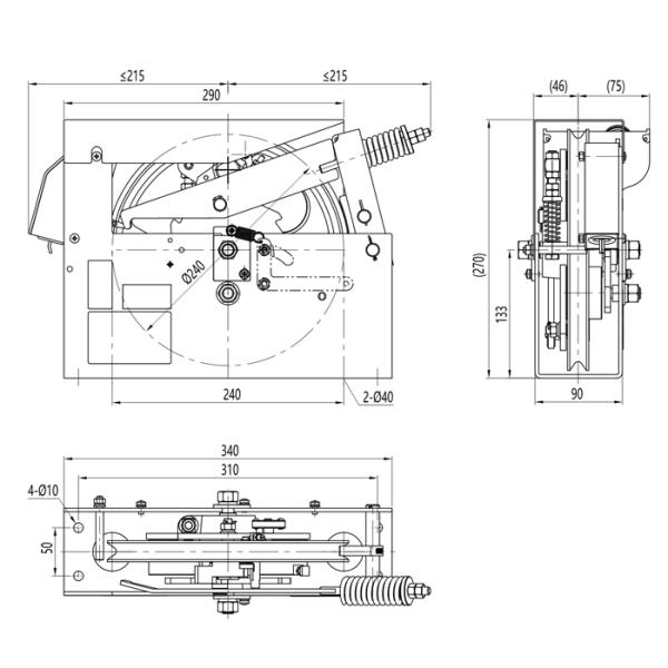Passenger Elevator Safety Components 500N Pulling Over Speed Governor