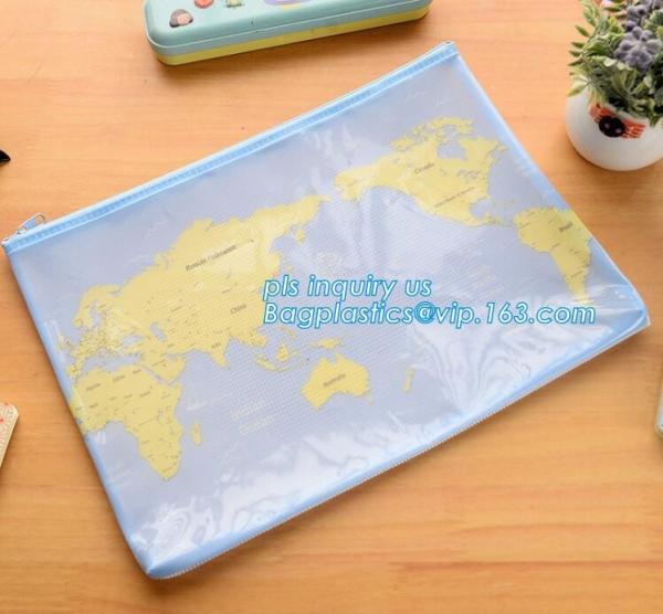 PVC slider promotional packaging bag, pe zipper bag/zipper document bag/zipper file folder bag,Mesh Bag File Document Ba