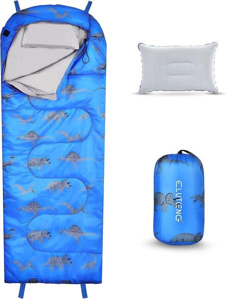 Outdoor Camping Children Sleeping Bag, Fit Boys and Girls 4 Season Comfortable Compact Sleeping Bag Mummy Camping