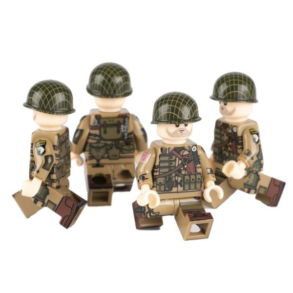 WW2 military soldiers figures guns weapons US army 101 airborne division mini figures