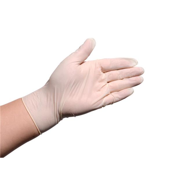 Natural Latex Rubber Hand Gloves , Latex Gloves Powder Free Medium