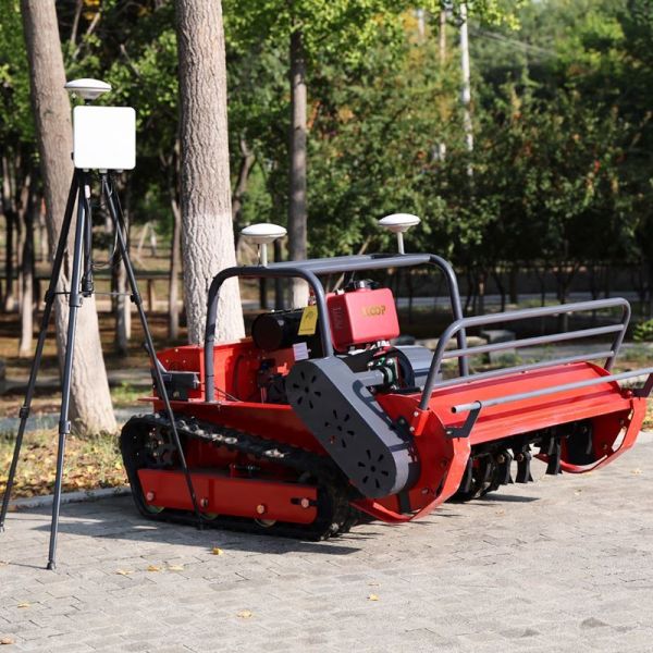 GPS DIY Industrial 4-Stroke Cordless Self Propelled Smart Crawler Lawn Mower Farm All Terrain Remote Control Compact Slope Weed