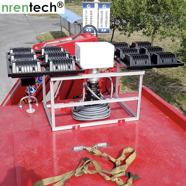 12m pneumatic telescopic mast lighting tower 6x120W LED mounted for fire tender lighting tower