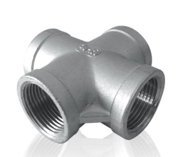 316 304 Stainless Steel Cross Pipe Fitting Thread Duplex 3/4 BSP