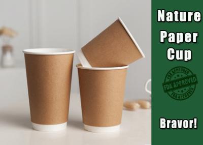Kraft Color Hot Chocolate Cups With Lids Food Grade With Custom Size