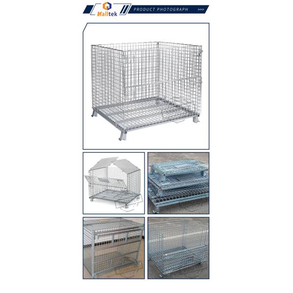 Хранилище Сцинкованная стальная металлическая проволока сетка Хранилища клетки складной