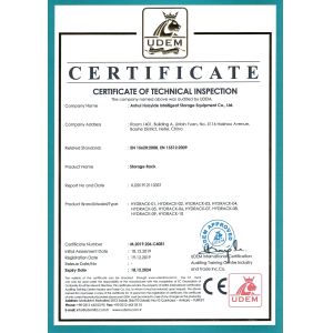 Anhui Huayide Intelligent Storage Equipment Co., Ltd. Certificaciones