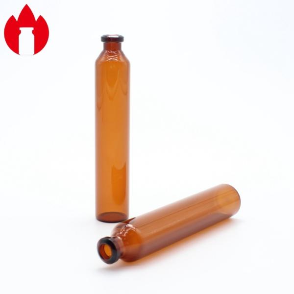 20ml Amber Tubular Borosilicate Glass Vial Bottle For Medical