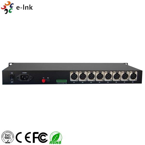 Multiplexeur audio de fibre d'émission de 1~16 XLR